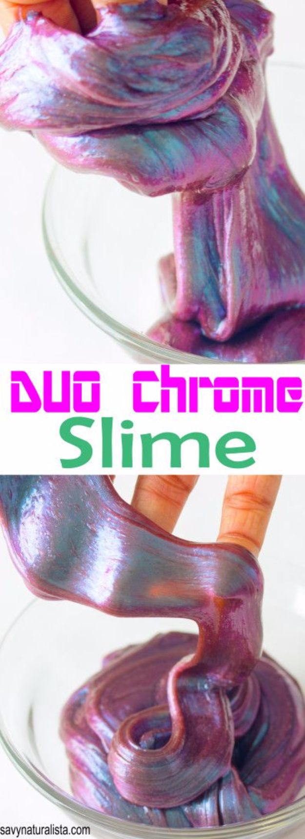 Best DIY Slime Recipes - Duo Chrome Slime - Cool and Easy Slime Recipe and Tutorials - Ideas Without Glue, Without Borax, For Kids, With Liquid Starch, Cornstarch and Laundry Detergent - How to Make Slime at Home - Fun Crafts and DIY Projects for Teens, Kids, Teenagers and Teens - Galaxy and Glitter Slime, Edible Slime, Rainbow Colored Slime, Shaving Cream recipes and more fun crafts and slimes #slimerecipes #slime #diyslime #teencrafts