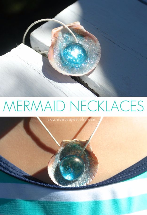 Cheap Crafts for Teens - Mermaid Necklaces - Inexpensive DIY Projects for Teenagers and Tweens - Cute Room Decor, School Supplies, Accessories and Clothing You Can Make On A Budget - Fun Dollar Store Crafts - Cool DIY Gift Ideas for Christmas, Birthdays, BFF gifts and more - Step by Step Tutorials and Instructions #cheapcrafts #dollarstorecrafts #teencrafts #dollartreecrafts