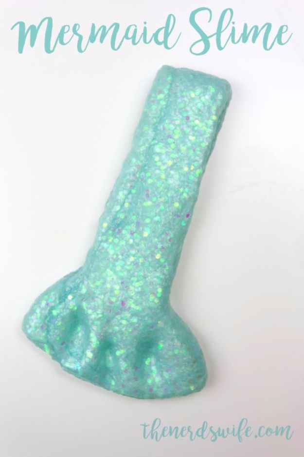 Best DIY Slime Recipes - Mermaid Slime - Cool and Easy Slime Recipe and Tutorials - Ideas Without Glue, Without Borax, For Kids, With Liquid Starch, Cornstarch and Laundry Detergent - How to Make Slime at Home - Fun Crafts and DIY Projects for Teens, Kids, Teenagers and Teens - Galaxy and Glitter Slime, Edible Slime, Rainbow Colored Slime, Shaving Cream recipes and more fun crafts and slimes #slimerecipes #slime #diyslime #teencrafts