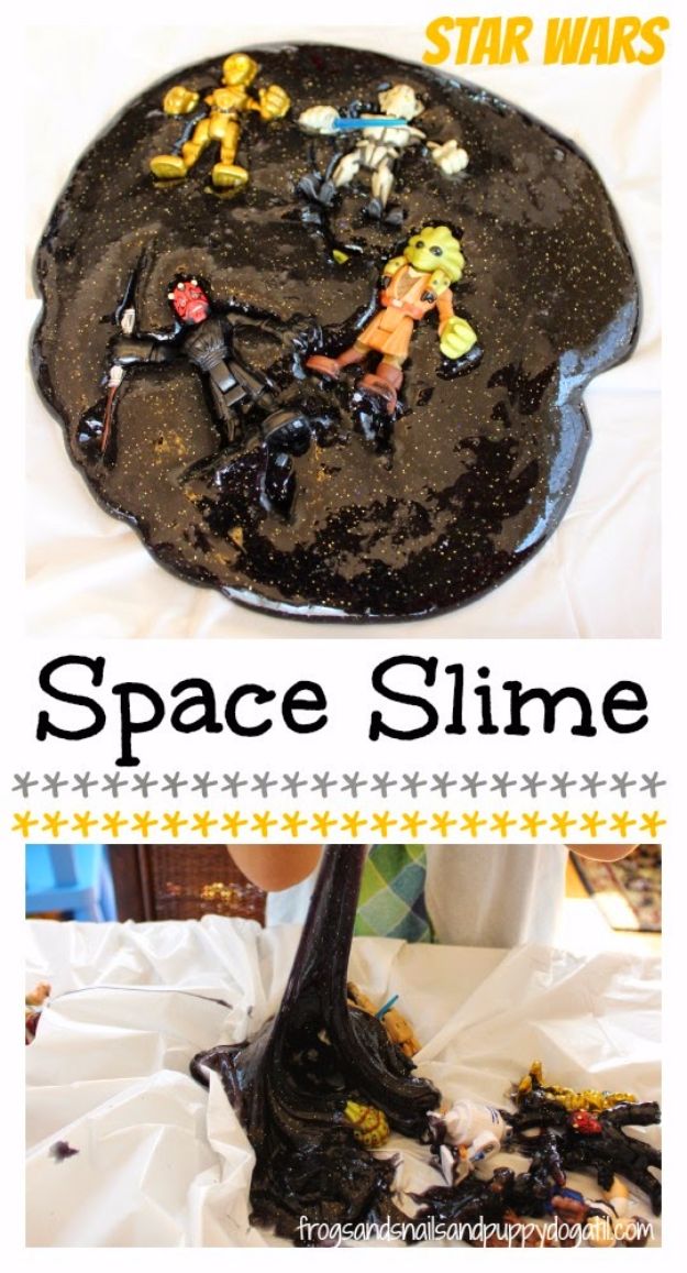 Best DIY Slime Recipes - Star Wars Space Slime- Cool and Easy Slime Recipe and Tutorials - Ideas Without Glue, Without Borax, For Kids, With Liquid Starch, Cornstarch and Laundry Detergent - How to Make Slime at Home - Fun Crafts and DIY Projects for Teens, Kids, Teenagers and Teens - Galaxy and Glitter Slime, Edible Slime, Rainbow Colored Slime, Shaving Cream recipes and more fun crafts and slimes #slimerecipes #slime #diyslime #teencrafts