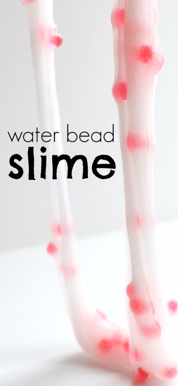 Best DIY Slime Recipes - Water Bead Slime - Cool and Easy Slime Recipe and Tutorials - Ideas Without Glue, Without Borax, For Kids, With Liquid Starch, Cornstarch and Laundry Detergent - How to Make Slime at Home - Fun Crafts and DIY Projects for Teens, Kids, Teenagers and Teens - Galaxy and Glitter Slime, Edible Slime, Rainbow Colored Slime, Shaving Cream recipes and more fun crafts and slimes #slimerecipes #slime #diyslime #teencrafts