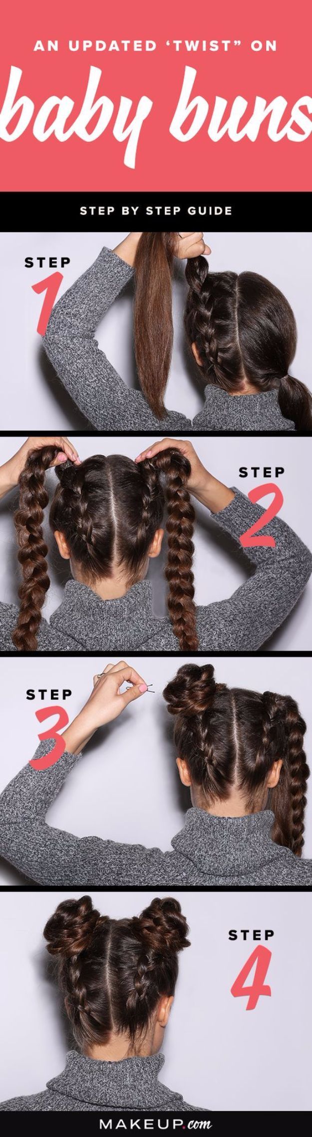 Easy Braids With Tutorials - Braided Baby Buns - Cute Braiding Tutorials for Teens, Girls and Women - Easy Step by Step Braid Ideas - Quick Hairstyles for School - Creative Braids for Teenagers - Tutorial and Instructions for Hair Braiding