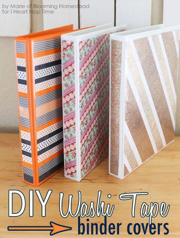 DIY School Supplies - DIY Binder Covers - Easy Crafts and Do It Yourself Ideas for Back To School - Pencils, Notebooks, Backpacks and Fun Gear for Going Back To Class - Creative DIY Projects for Cheap School Supplies - Cute Crafts for Teens and Kids #backtoschool #teencrafts #kidscrafts #teen #diyideas #crafts