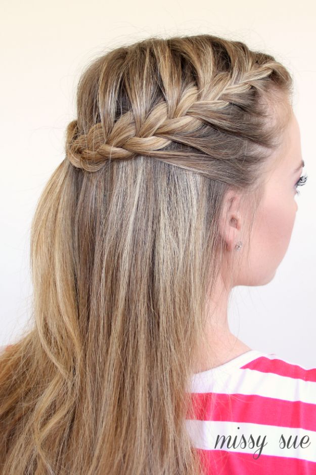Easy Braids With Tutorials - Half Up French Braids - Cute Braiding Tutorials for Teens, Girls and Women - Easy Step by Step Braid Ideas - Quick Hairstyles for School - Creative Braids for Teenagers - Tutorial and Instructions for Hair Braiding