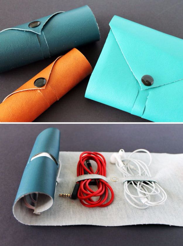 DIY School Supplies - Leather Cord Roll - Easy Crafts and Do It Yourself Ideas for Back To School - Pencils, Notebooks, Backpacks and Fun Gear for Going Back To Class - Creative DIY Projects for Cheap School Supplies - Cute Crafts for Teens and Kids #backtoschool #teencrafts #kidscrafts #teen #diyideas #crafts