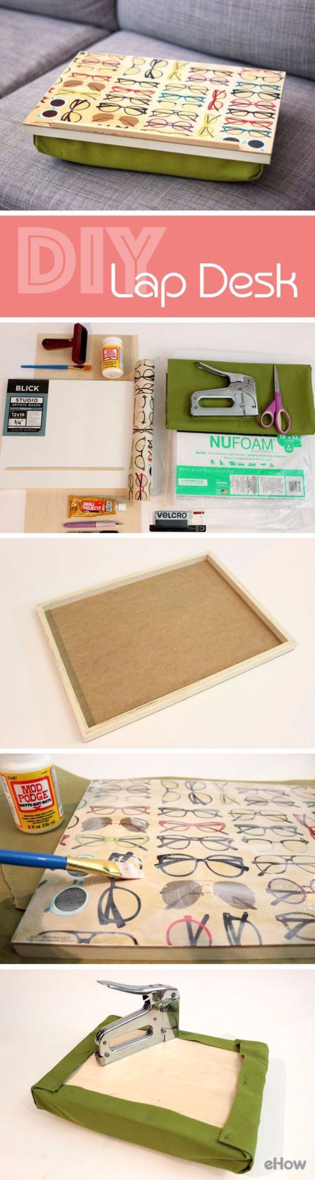 DIY School Supplies - Make a Pillow Lap Desk - Easy Crafts and Do It Yourself Ideas for Back To School - Pencils, Notebooks, Backpacks and Fun Gear for Going Back To Class - Creative DIY Projects for Cheap School Supplies - Cute Crafts for Teens and Kids #backtoschool #teencrafts #kidscrafts #teen #diyideas #crafts