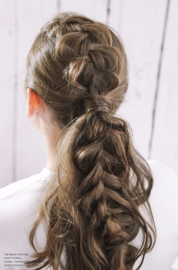 Easy Braids With Tutorials - Top Braid Ponytail - Cute Braiding Tutorials for Teens, Girls and Women - Easy Step by Step Braid Ideas - Quick Hairstyles for School - Creative Braids for Teenagers - Tutorial and Instructions for Hair Braiding