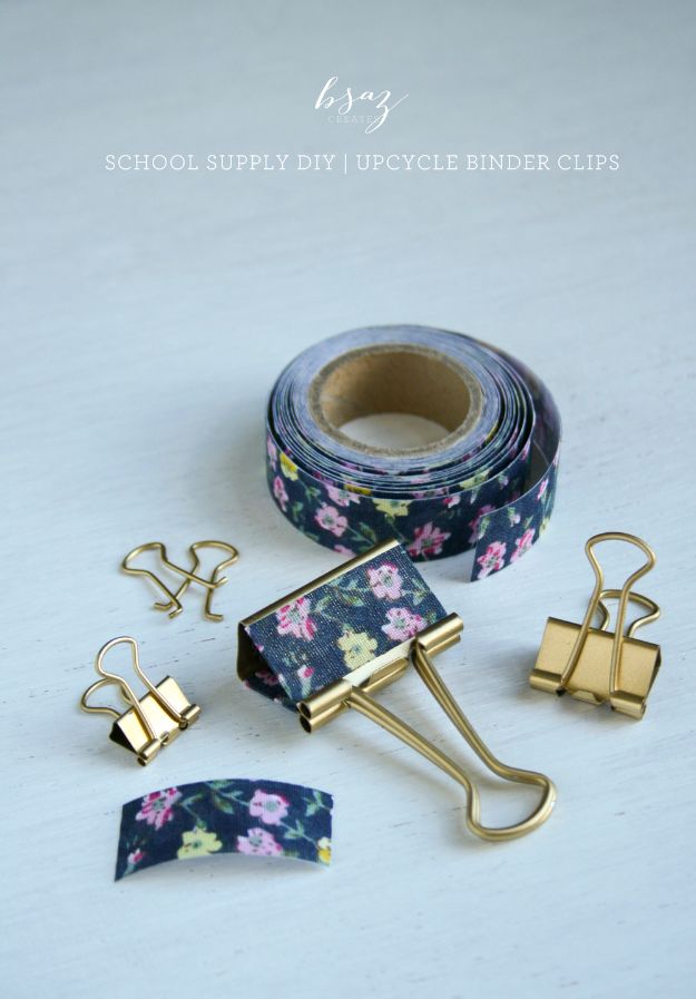Easy Back to School Supplies - Upcycled Binder Clips - Easy Crafts and Do It Yourself Ideas for Back To School - Pencils, Notebooks, Backpacks and Fun Gear for Going Back To Class - Creative DIY Projects for Cheap School Supplies - Cute Crafts for Teens and Kids #backtoschool #teencrafts #kidscrafts #teen #diyideas #crafts