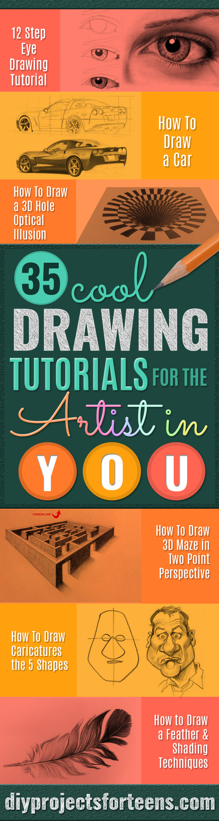 Easy Drawing Ideas - Cool Tutorials For The Artist In You