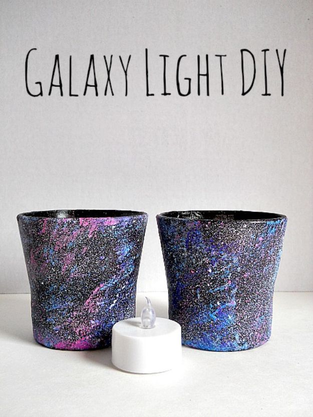 Galaxy DIY Crafts - DIY Galaxy Lights - Easy Room Decor, Cool Clothes, Fun Fabric Ideas and Painting Projects - Food, Cookies and Cupcake Recipes - Nebula Galaxy In A Jar - Art for Your Bedroom - Shirt, Backpack, Soap, Decorations for Teens, Kids and Adults