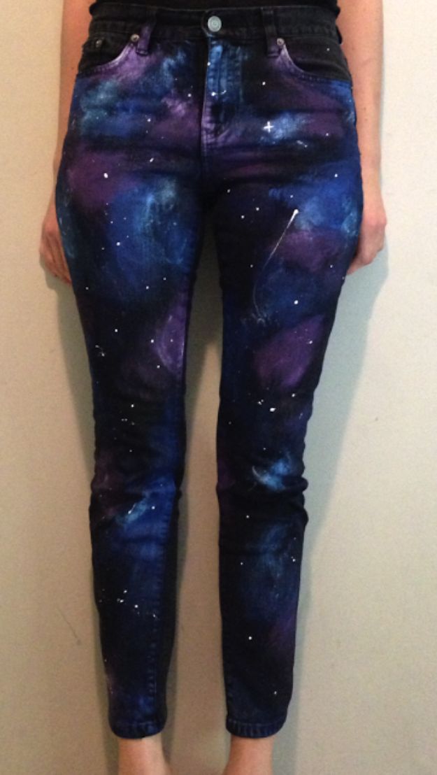 Galaxy DIY Crafts - DIY Galaxy Pants - Easy Room Decor, Cool Clothes, Fun Fabric Ideas and Painting Projects - Food, Cookies and Cupcake Recipes - Nebula Galaxy In A Jar - Art for Your Bedroom - Shirt, Backpack, Soap, Decorations for Teens, Kids and Adults 