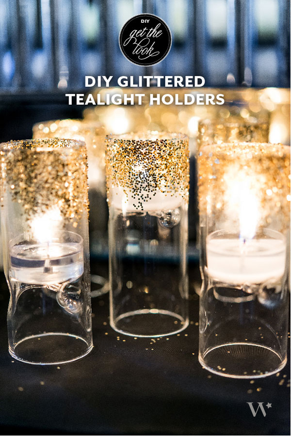 DIY Ideas WIth Glitter - DIY Glittered Tea Light Holders - Easy Crafts and Projects for Decoration, Gifts, and Bedroom Decor - How To Make Ombre, Mod Podge and Glitter Mason Jar Gift Ideas For Teens - Easy Clothes and Makeup Crafts For Teenagers #diyideas #glitter #crafts