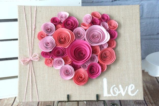 DIY Paper Flowers For Your Room - Easy Spiral Paper Flower Heart - How To Make A Paper Flower - Large Wedding Backdrop for Wall Decor - Easy Tissue Paper Flower Tutorial for Kids - Giant Projects for Photo Backdrops - Daisy, Roses, Bouquets, Centerpieces - Cricut Template and Step by Step Tutorial #papercrafts #paperflowers #teencrafts