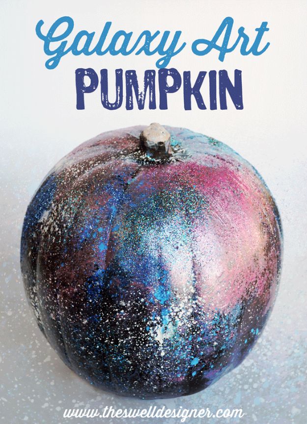 Galaxy DIY Crafts - Galaxy Art Pumpkin DIY - Easy Room Decor, Cool Clothes, Fun Fabric Ideas and Painting Projects - Food, Cookies and Cupcake Recipes - Nebula Galaxy In A Jar - Art for Your Bedroom - Shirt, Backpack, Soap, Decorations for Teens, Kids and Adults 