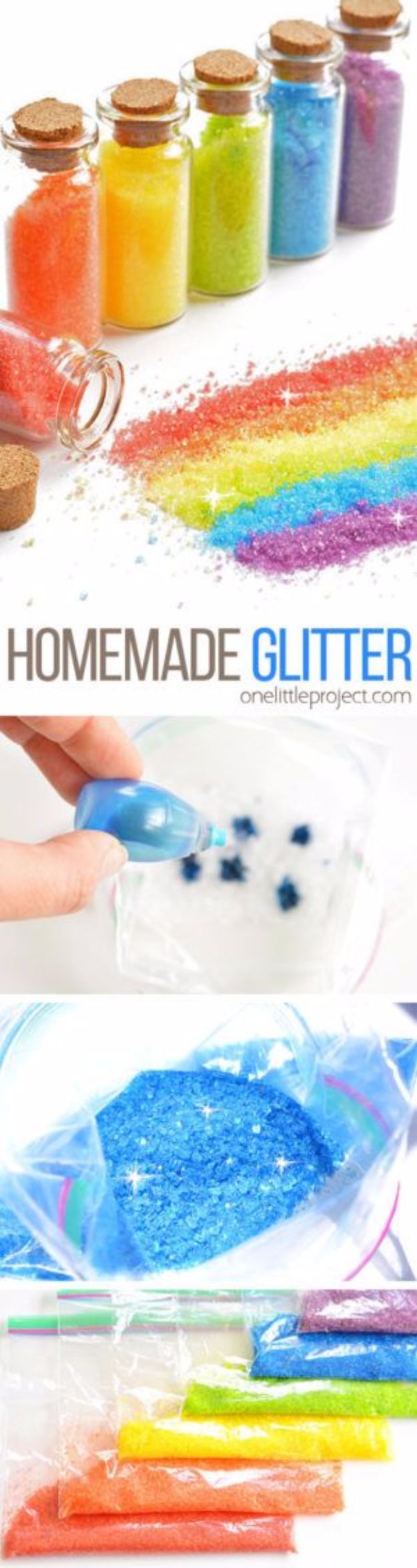 DIY Ideas WIth Glitter - Homemade Glitter - Easy Crafts and Projects for Decoration, Gifts, and Bedroom Decor - How To Make Ombre, Mod Podge and Glitter Mason Jar Gift Ideas For Teens - Easy Clothes and Makeup Crafts For Teenagers #diyideas #glitter #crafts