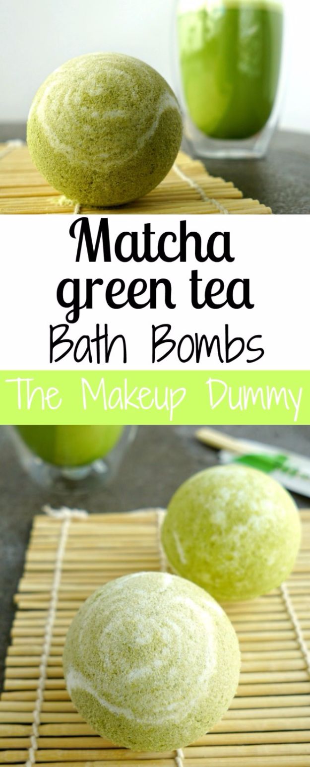 Cool DIY Bath Bombs to Make At Home - Matcha Green Tea Bath Bombs - Recipes and Tutorial for How To Make A Bath Bomb - Best Bathbomb Ideas - Fun DIY Projects for Women, Teens, and Girls | DIY Bath Bombs Recipe and Tutorials | Make Cheap Gifts Like Lush Bath Bombs #bathbombs #teencrafts #diyideas