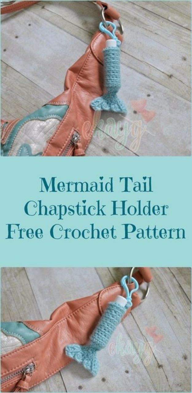 DIY Mermaid Crafts - Mermaid Tail ChapStick Holder - How To Make Room Decorations, Art Projects, Jewelry, and Makeup For Kids, Teens and Teenagers - Mermaid Costume Tutorials - Fun Clothes, Pillow Projects, Mermaid Tail Tutorial