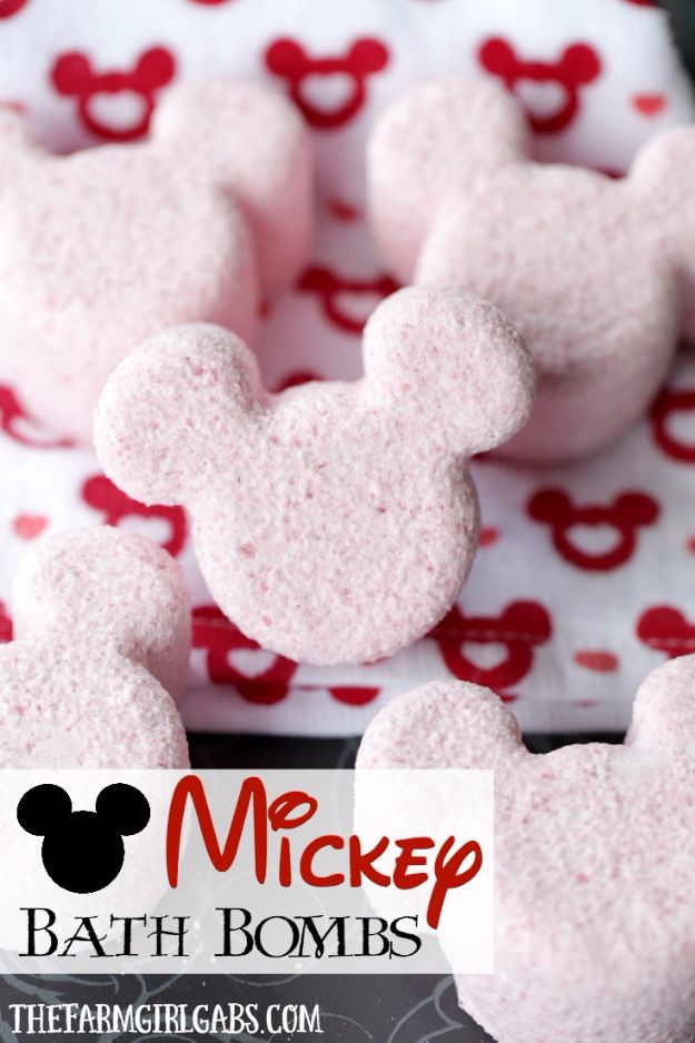 Cool DIY Bath Bombs to Make At Home - Mickey Bath Bombs - Recipes and Tutorial for How To Make A Bath Bomb - Best Bathbomb Ideas - Fun DIY Projects for Women, Teens, and Girls | DIY Bath Bombs Recipe and Tutorials | Make Cheap Gifts Like Lush Bath Bombs #bathbombs #teencrafts #diyideas