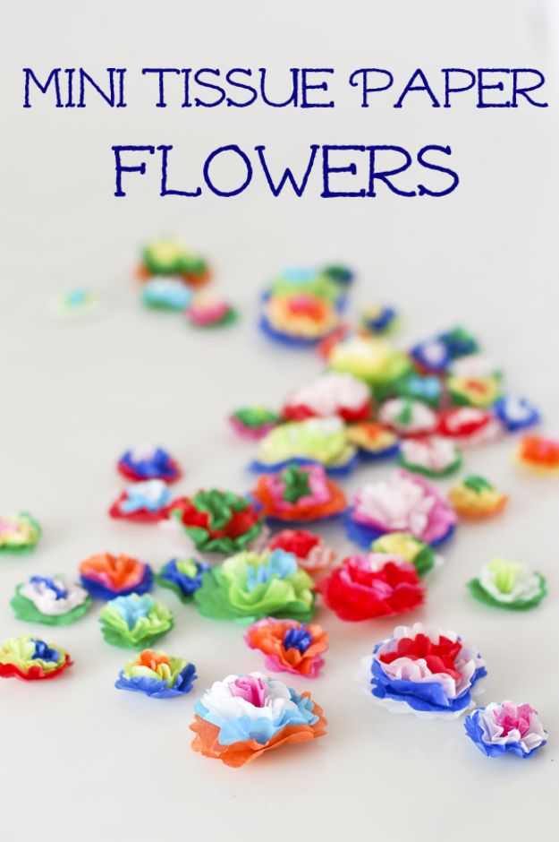 DIY Paper Flowers For Your Room - Mini Tissue Paper Flowers - How To Make A Paper Flower - Large Wedding Backdrop for Wall Decor - Easy Tissue Paper Flower Tutorial for Kids - Giant Projects for Photo Backdrops - Daisy, Roses, Bouquets, Centerpieces - Cricut Template and Step by Step Tutorial #papercrafts #paperflowers #teencrafts