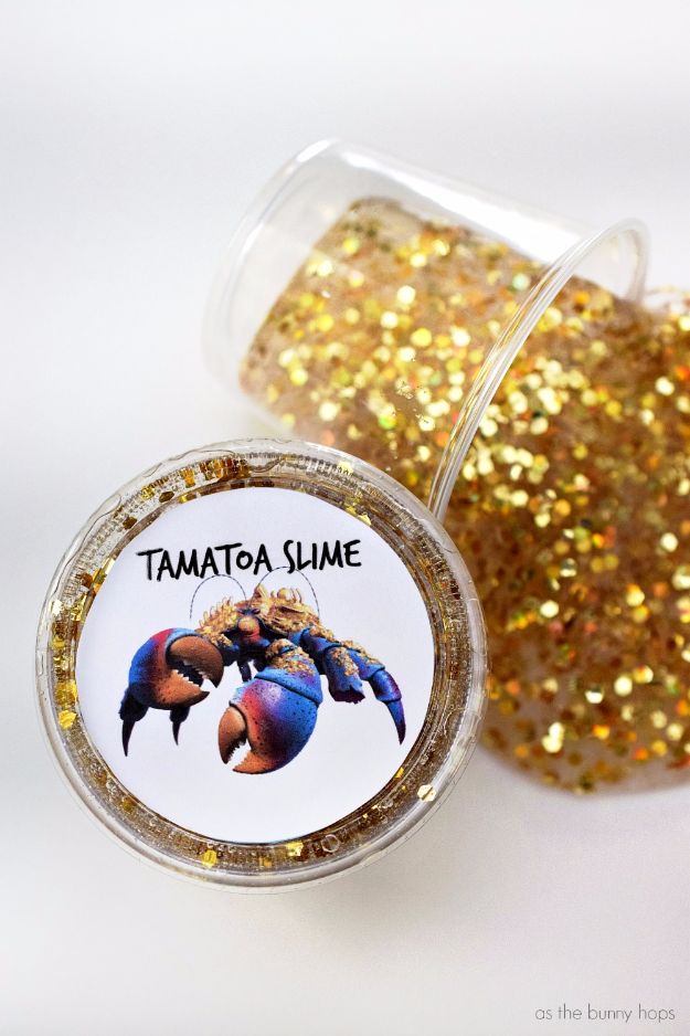 DIY Ideas WIth Glitter - Moana-Inspired Tamatoa Shiny Slime - Easy Crafts and Projects for Decoration, Gifts, and Bedroom Decor - How To Make Ombre, Mod Podge and Glitter Mason Jar Gift Ideas For Teens - Easy Clothes and Makeup Crafts For Teenagers #diyideas #glitter #crafts
