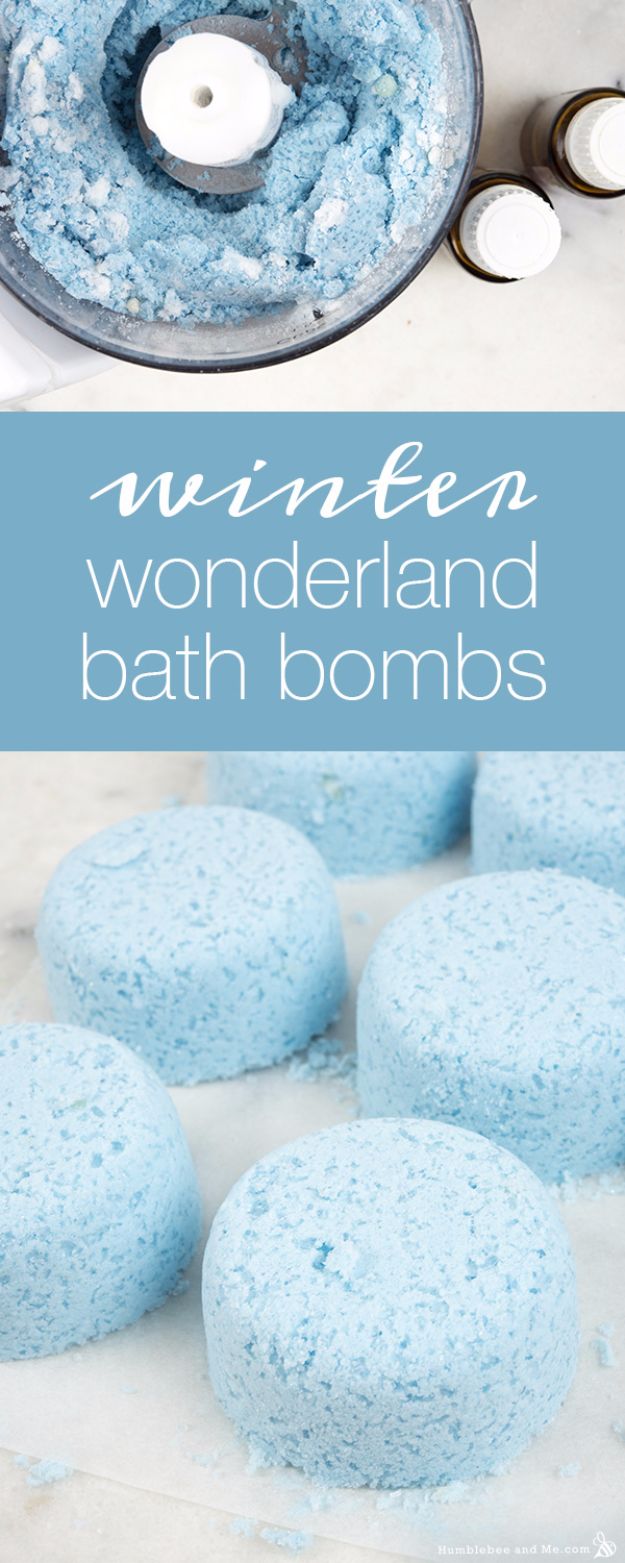 Cool DIY Bath Bombs to Make At Home - Winter Wonderland Bath Bombs - Recipes and Tutorial for How To Make A Bath Bomb - Best Bathbomb Ideas - Fun DIY Projects for Women, Teens, and Girls | DIY Bath Bombs Recipe and Tutorials | Make Cheap Gifts Like Lush Bath Bombs #bathbombs #teencrafts #diyideas 