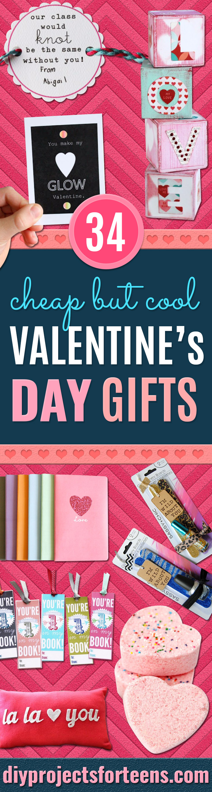 Cheap DIY Valentine's Day Gift Ideas - Make These Easy and Inexpensive Crafts and Valentine Projects - Cute Dollar Store Ideas, Tutorials for Making Jars, Gift Boxes, Pink Red and Heart Shaped Decor - Creative Ways To Say I Love You to Your BFF, Boyfriend, Girlfriend, Husband, Wife and Kids #diyideas #valentines #cheapgifts #valentinesgifts #valentinesday