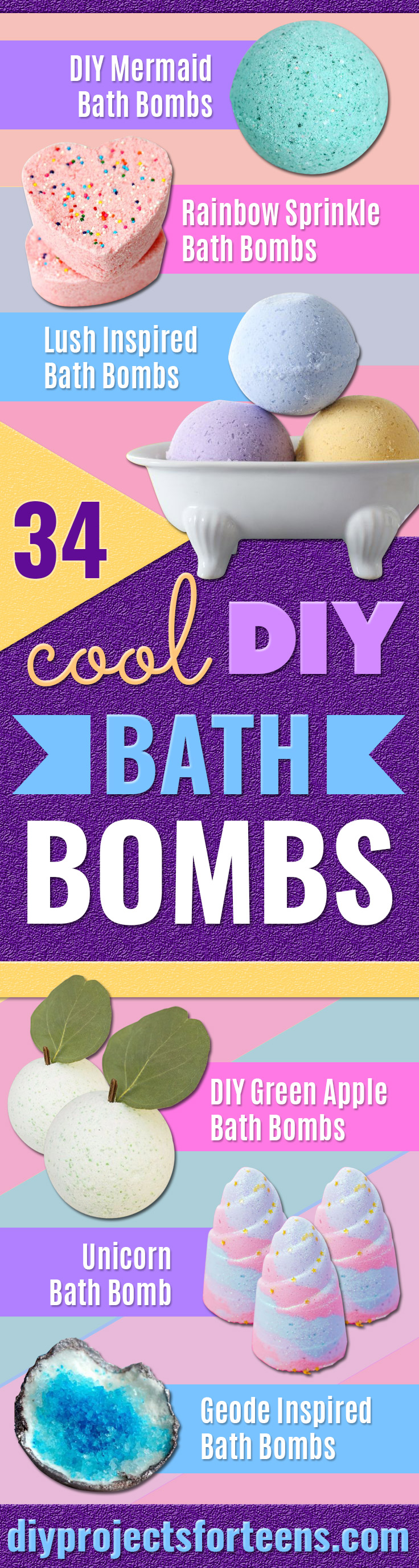 Easy DIY Bath Bombs to Make At Home - Recipes and Tutorial for How To Make A Bath Bomb - Best Bathbomb Ideas - Fun DIY Projects for Women, Teens, and Girls | DIY Bath Bombs Recipe and Tutorials | Make Cheap Gifts Like Lush Bath Bombs #bathbombs #teencrafts #diyideas