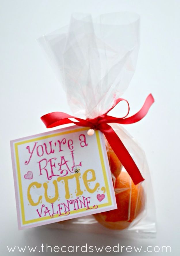Cheap DIY Valentine's Day Gift Ideas - Clementine Valentine - Make These Easy and Inexpensive Crafts and Valentine Projects - Cute Dollar Store Ideas, Tutorials for Making Jars, Gift Boxes, Pink Red and Heart Shaped Decor - Creative Ways To Say I Love You to Your BFF, Boyfriend, Girlfriend, Husband, Wife and Kids #diyideas #valentines #cheapgifts #valentinesgifts #valentinesday
