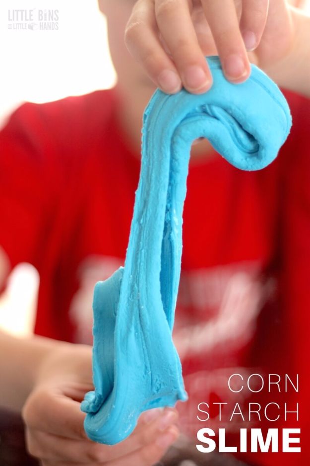 Borax Free Slime Recipes - Corn Starch Slime - Safe Slimes To Make Without Glue - How To Make Fluffy Slime With Shaving Cream - Easy 3 Ingredients Glitter Slime, Clear, Galaxy, Best DIY Slime Tutorials With Step by Step Instructions #slimerecipes #slime #kidscrafts #teencrafts