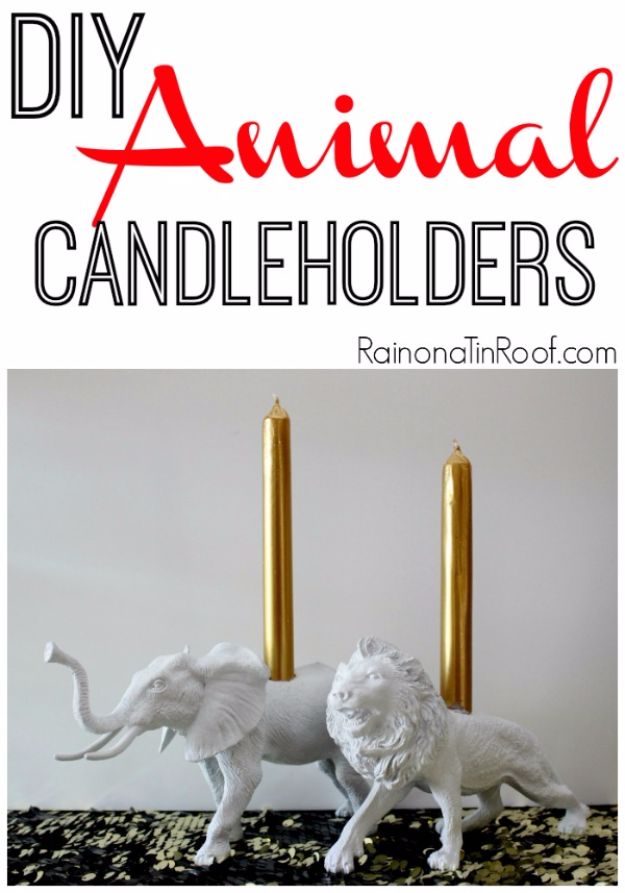 Crafts for Teens to Make and Sell - DIY Animal Candle Holder - Cheap and Easy DIY Ideas To Make For Extra Money - Best Things to Sell On Etsy, Dollar Store Craft Ideas, Quick Projects for Teenagers To Make Spending Cash - DIY Gifts, Wall Art, School Supplies, Room Decor, Jewelry, Fashion, Hair Accessories, Bracelets, Magnets #teencrafts #craftstosell #etsyideass