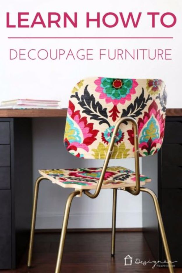 Mod Podge Crafts - Decoupaged Furniture - DIY Modge Podge Ideas On Wood, Glass, Canvases, Fabric, Paper and Mason Jars - How To Make Pictures, Home Decor, Easy Craft Ideas and DIY Wall Art for Beginners - Cute, Cheap Crafty Homemade Gifts for Christmas and Birthday Presents 