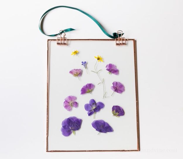 Cheap DIY Gifts and Inexpensive Homemade Christmas Gift Ideas for People on A Budget - Pressed Flower Suncatcher - To Make These Cool Presents Instead of Buying for the Holidays - Easy and Low Cost Gifts fTo Make For Friends and Neighbors - Quick Dollar Store Crafts and Projects for Xmas Gift Giving Parties - Step by Step Tutorials and Instructions #diygifts #teencrafts #diyideas #crafts #christmasgifts #cheapgifts