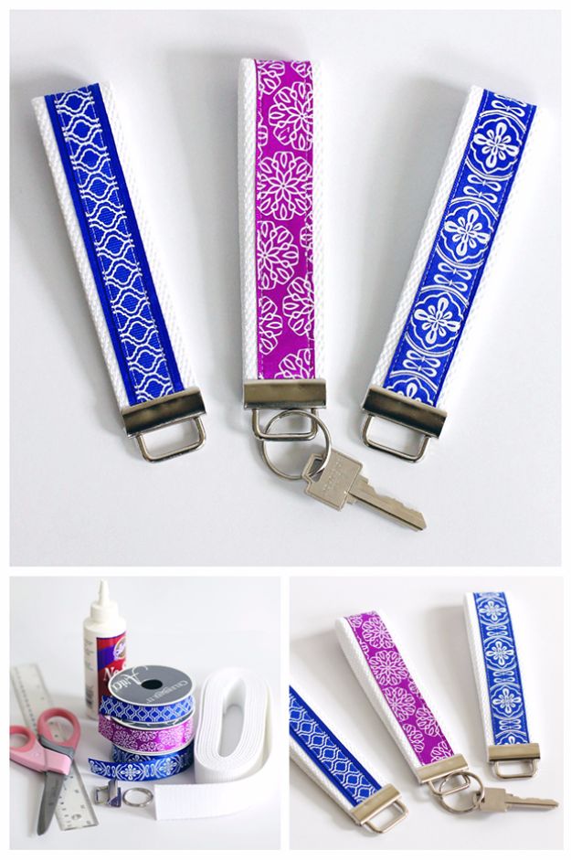 Cheap DIY Gifts and Inexpensive Homemade Christmas Gift Ideas for People on A Budget - Simple DIY Key Fob Wristlet - To Make These Cool Presents Instead of Buying for the Holidays - Easy and Low Cost Gifts fTo Make For Friends and Neighbors - Quick Dollar Store Crafts and Projects for Xmas Gift Giving Parties - Step by Step Tutorials and Instructions #diygifts #teencrafts #diyideas #crafts #christmasgifts #cheapgifts