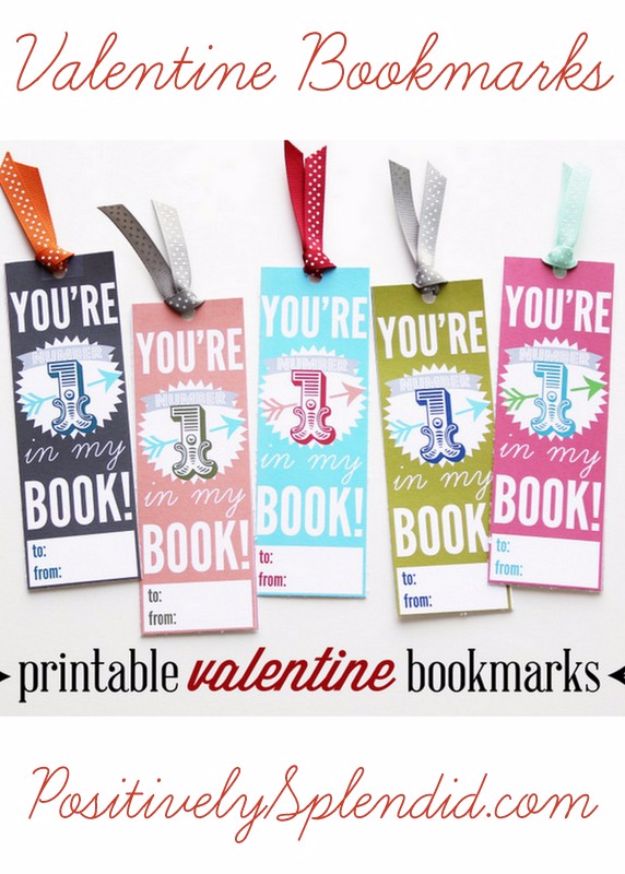 Cheap DIY Valentine's Day Gift Ideas - Valentine Bookmarks - Make These Easy and Inexpensive Crafts and Valentine Projects - Cute Dollar Store Ideas, Tutorials for Making Jars, Gift Boxes, Pink Red and Heart Shaped Decor - Creative Ways To Say I Love You to Your BFF, Boyfriend, Girlfriend, Husband, Wife and Kids #diyideas #valentines #cheapgifts #valentinesgifts #valentinesday