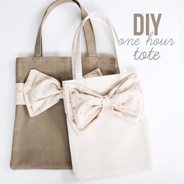 DIY Teen Fashion for Spring - DIY One Hour Tote - Easy Homemade Clothing Tutorials and Things To Make To Wear - Cute Patterns and Projects for Teens to Make, T-Shirts, Skirts, Dresses, Shorts and Ideas for Jeans - Tops, Tanks and Tees With Free Tutorial Ideas and Instructions 