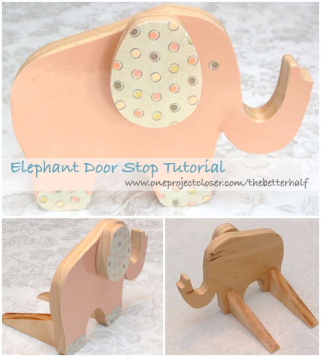 DIY Ideas With Elephants - Elephant Doorstop - Easy Wall Art Ideas, Crafts, Jewelry, Arts and Craft Projects for Kids, Teens and Adults- Simple Canvases, Throw Pillows, Cute Paintings for Nurseries, Dollar Store Crafts and Fun Dorm Room and Bedroom Decor - Tutorials for Crafty Ideas Decorated With an Elephant