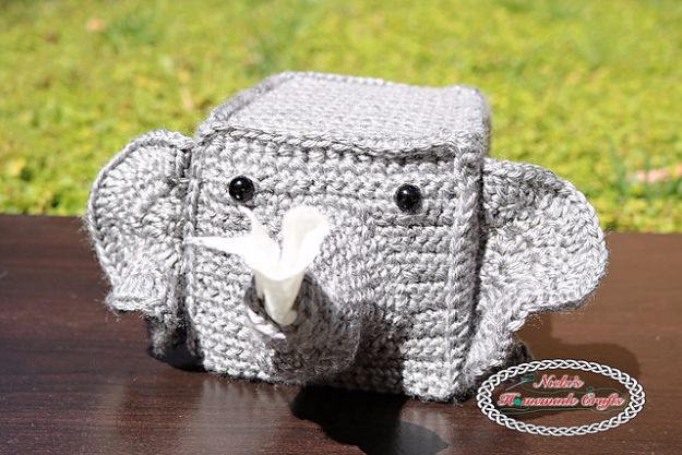 DIY Ideas With Elephants - Elephant Tissue Box Cover - Easy Wall Art Ideas, Crafts, Jewelry, Arts and Craft Projects for Kids, Teens and Adults- Simple Canvases, Throw Pillows, Cute Paintings for Nurseries, Dollar Store Crafts and Fun Dorm Room and Bedroom Decor - Tutorials for Crafty Ideas Decorated With an Elephant