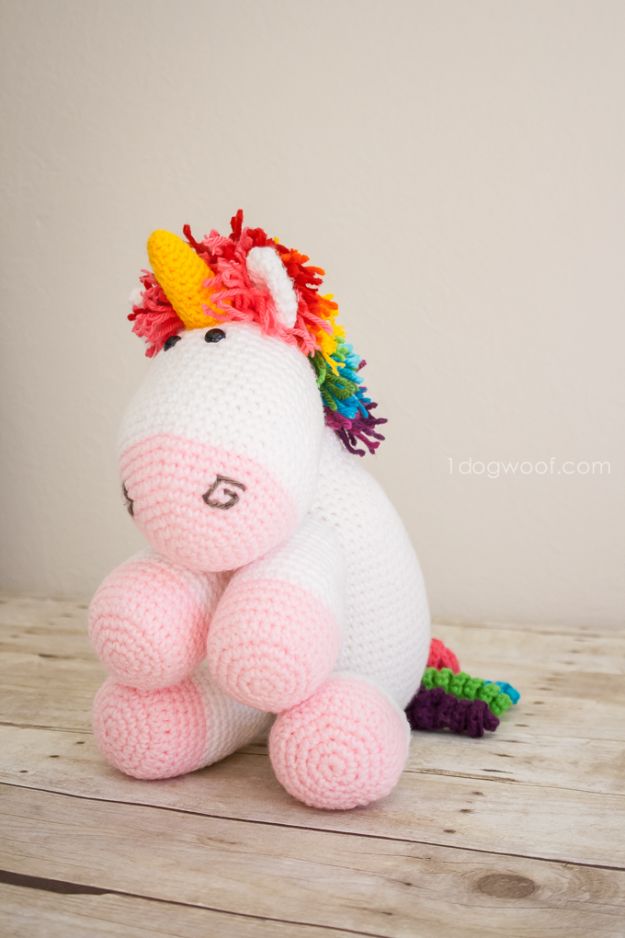DIY Ideas With Unicorns - Rainbow Cuddles Crochet Unicorn - Cute and Easy DIY Projects for Unicorn Lovers - Wall and Home Decor Projects, Things To Make and Sell on Etsy - Quick Gifts to Make for Friends and Family - Homemade No Sew Projects and Pillows - Fun Jewelry, Desk Decor Cool Clothes and Accessories