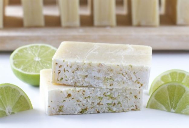 Cool Soaps To Make At Home - Coconut Lime Soap - DIY Soap Recipes and Ideas - Best Soap Tutorials for Soap Making Without Lye - Easy Cold Process Melt and Pour Tips for Beginners - Crockpot, Essential Oils, Homemade Natural Soaps and Products - Creative Crafts and DIY for Teens, Kids and Adults #soapmaking #diygifts #soap #soaprecipes