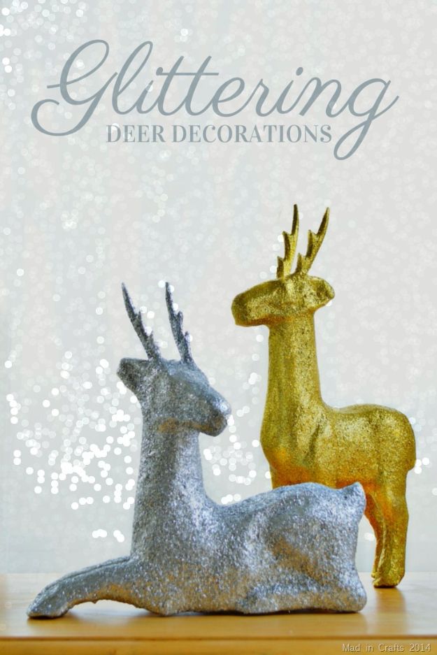 Creative Paper Mache Crafts - Glittered Paper Mache Deer Tutorial - Easy DIY Ideas for Making Paper Mache Projects - Cool Newspaper and Paper Bag Craft Tips - Recipe for for How To Make Homemade Paper Mashe paste - Halloween Masks and Costume Tutorials - Sculpture, Animals and Ideas for Kids #diyideas #papermache #teencrafts #crafts