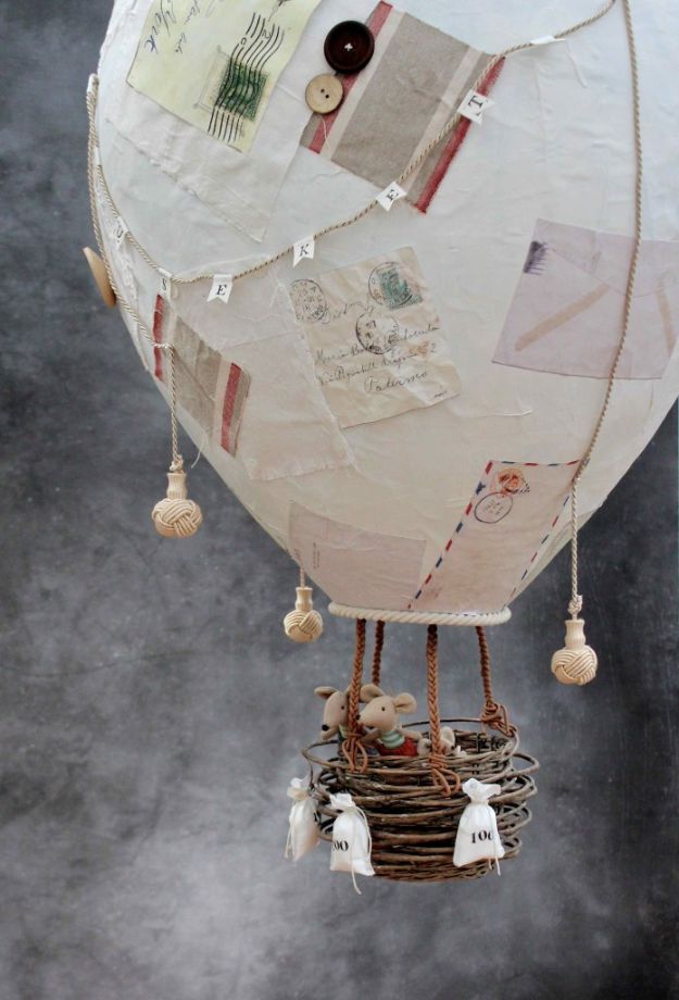 Creative Paper Mache Crafts - Make A Giant Papier Mache Hot Air Balloon - Easy DIY Ideas for Making Paper Mache Projects - Cool Newspaper and Paper Bag Craft Tips - Recipe for for How To Make Homemade Paper Mashe paste - Halloween Masks and Costume Tutorials - Sculpture, Animals and Ideas for Kids #diyideas #papermache #teencrafts #crafts