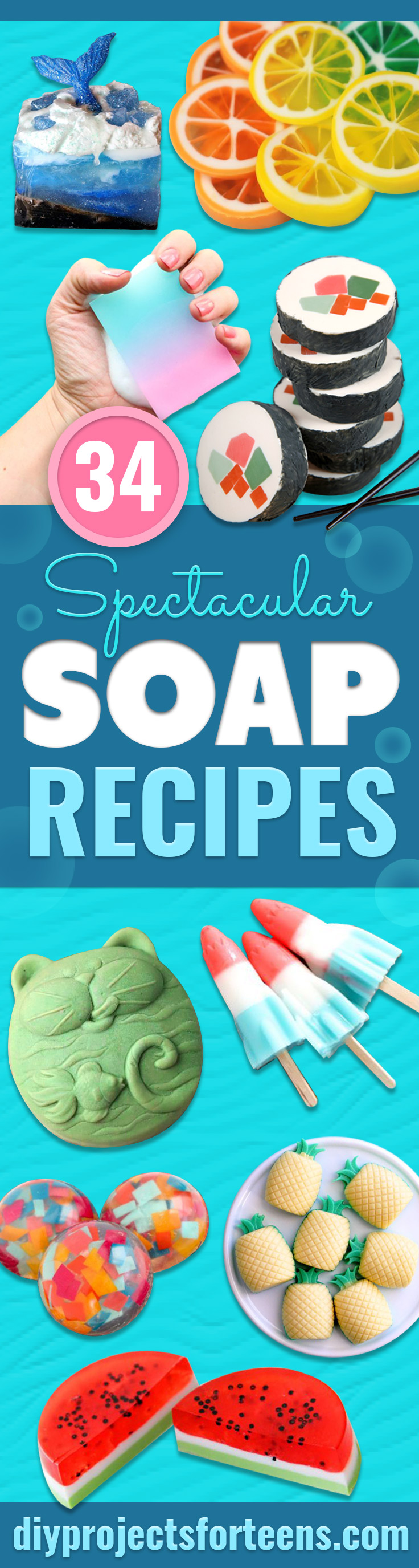 Soap Recipes DIY - DIY Soap Recipe Ideas - Best Soap Tutorials for Soap Making Without Lye - Easy Cold Process Melt and Pour Tips for Beginners - Crockpot, Essential Oils, Homemade Natural Soaps and Products - Creative Crafts and DIY for Teens, Kids and Adults #soaprecipes #diygifts #soapmaking