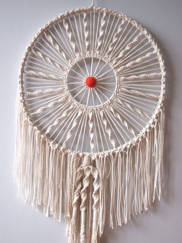 DIY Dream Catchers - Macrame Dreamer - How to Make a Dreamcatcher Step by Step Tutorial - Easy Ideas for Dream Catcher for Kids Room - Make a Mobile, Moon Designs, Pattern Ideas, Boho Dreamcatcher With Sticks, Cool Wall Hangings for Teen Rooms - Cheap Home Decor Ideas on A Budget #diyideas #teencrafts #dreamcatchers