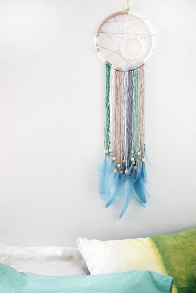 DIY Dream Catchers - Make a Modern Dreamcatcher - How to Make a Dreamcatcher Step by Step Tutorial - Easy Ideas for Dream Catcher for Kids Room - Make a Mobile, Moon Designs, Pattern Ideas, Boho Dreamcatcher With Sticks, Cool Wall Hangings for Teen Rooms - Cheap Home Decor Ideas on A Budget #diyideas #teencrafts #dreamcatchers