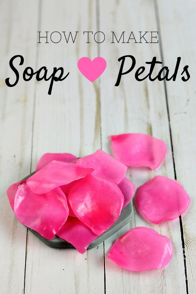 Soap Recipes DIY - Soap Petals - DIY Soap Recipe Ideas - Best Soap Tutorials for Soap Making Without Lye - Easy Cold Process Melt and Pour Tips for Beginners - Crockpot, Essential Oils, Homemade Natural Soaps and Products - Creative Crafts and DIY for Teens, Kids and Adults #soaprecipes #diygifts #soapmaking