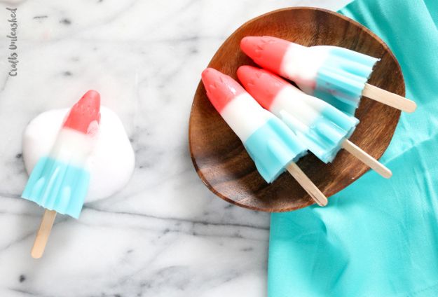 Soap Recipes DIY - Summer DIY Bomb Pop Soaps - DIY Soap Recipe Ideas - Best Soap Tutorials for Soap Making Without Lye - Easy Cold Process Melt and Pour Tips for Beginners - Crockpot, Essential Oils, Homemade Natural Soaps and Products - Creative Crafts and DIY for Teens, Kids and Adults #soaprecipes #diygifts #soapmaking