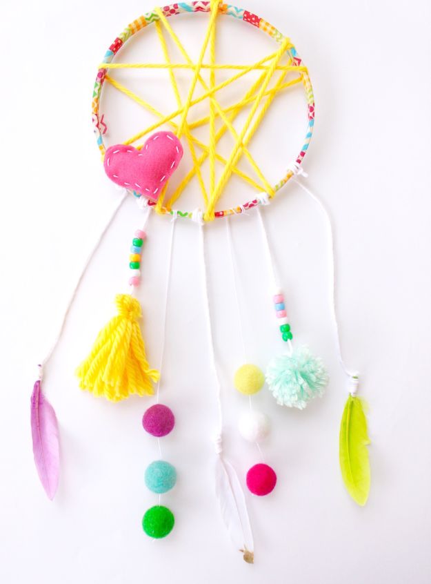 DIY Dream Catchers - Yarn Dreamcatcher - How to Make a Dreamcatcher Step by Step Tutorial - Easy Ideas for Dream Catcher for Kids Room - Make a Mobile, Moon Designs, Pattern Ideas, Boho Dreamcatcher With Sticks, Cool Wall Hangings for Teen Rooms - Cheap Home Decor Ideas on A Budget #diyideas #teencrafts #dreamcatchers