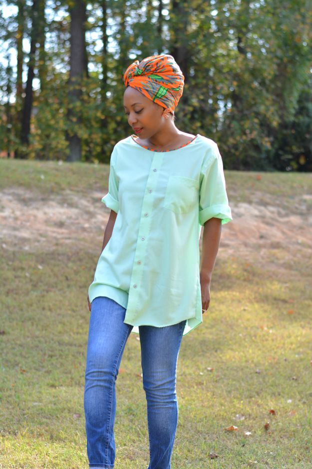 DIY Ideas With Old T-shirts - Men's Shirt To Tunic Top - Tshirt Makeovers and Transformation Ideas for Tee Shirts - DIY Clothes to Make On A Budgert - Creative and Easy Fashion Ideas for Teen Girls, Teenagers, Adults - Cut and Refashion Your Shirts With These Step by Step Tutorials #teencrafts #tshirtideas #diyclothes #fashion #crafts