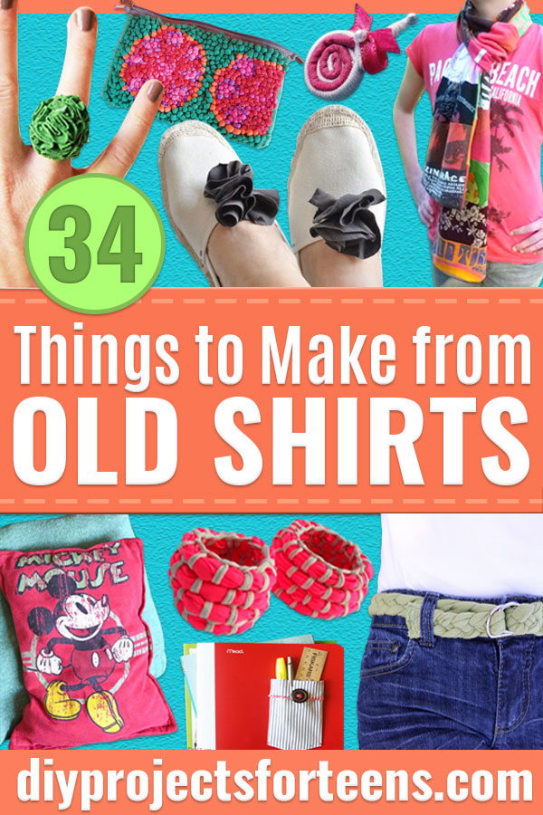 DIY Ideas With Old T-shirts - Tshirt Makeovers and Transformation Ideas for Tee Shirts - DIY Clothes to Make On A Budgert - Creative and Easy Fashion Ideas for Teen Girls, Teenagers, Adults - Cut and Refashion Your Shirts With These Step by Step Tutorials #teencrafts #tshirtideas #diyclothes #fashion #crafts