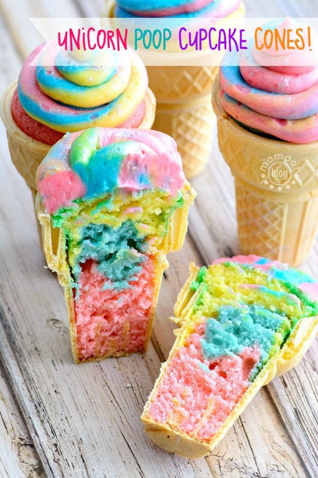 DIY Unicorn Party Ideas - Unicorn Poop Cupcake Cones - Throw A Unicorn Themed Party With These Cheap and Easy but Super Creative Projects - Unicorns Decorations for Parties With Rainbow, Glitter and Fun Colors - Banners, Signs, Cakes and Tabletop Decor for the Best Birthday Party Ever - Girls, Teens and Kids Love These Fun Crafts #birthdayparty #partyideas #unicorn #kidparty